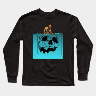 Lion On Skull Island Long Sleeve T-Shirt